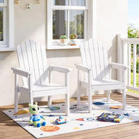 Lawn Adirondack Chairs with High Backrest and Wide Armrests