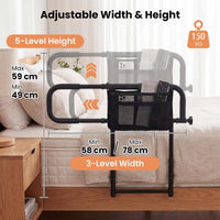 Foldable Bed Rail for Seniors, Bed Rail for Elderly Adults Safety