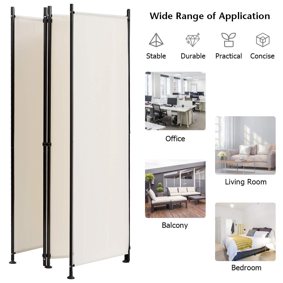 Portable Fiber Wall Divider for Home Office