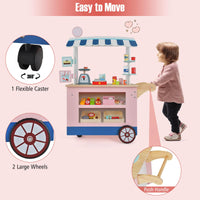 Toy Cart Play Set with POS Machine & Lovely Scale for Kids Over 3 Years Old