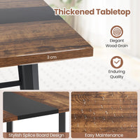 Giantex 100cm Square Conference Table, Meeting Room Table with Thickened Tabletop