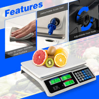 Giantex 40 kg Digital Kitchen Scale, High Precision Digital Commercial Food Meat Weighting Scale