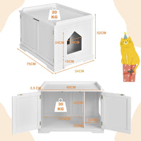 Cat Litter Box, Kitty Enclosure w/Magnetic Door