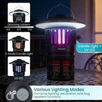 Outdoor Fly Trap with Light, Rechargeable Electric Bug Catcher