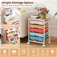 Giantex Rolling Cart with 5 Drawers