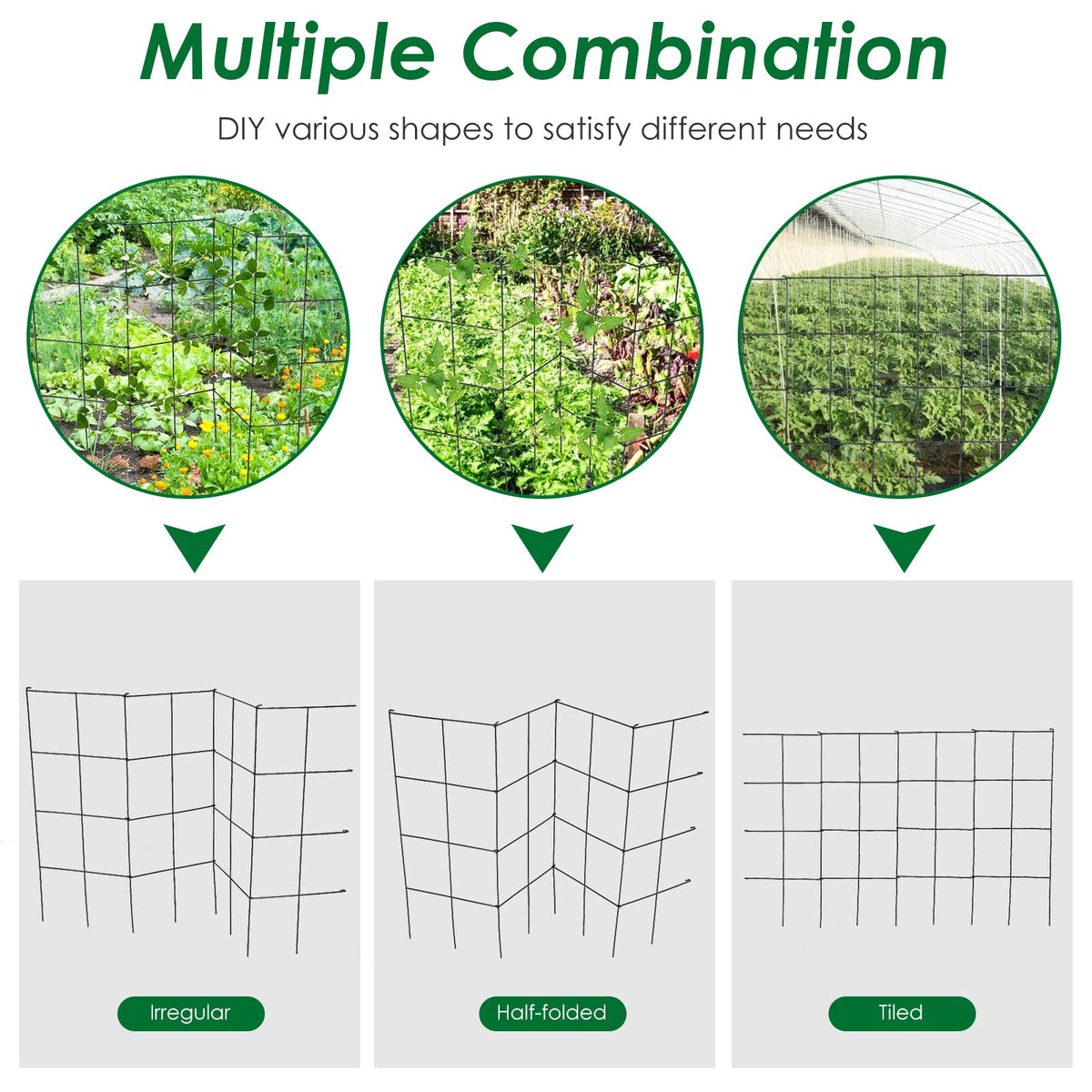 4 Pack Tomato Cage, Trellises for Climbing Plants, Peppers, Vines
