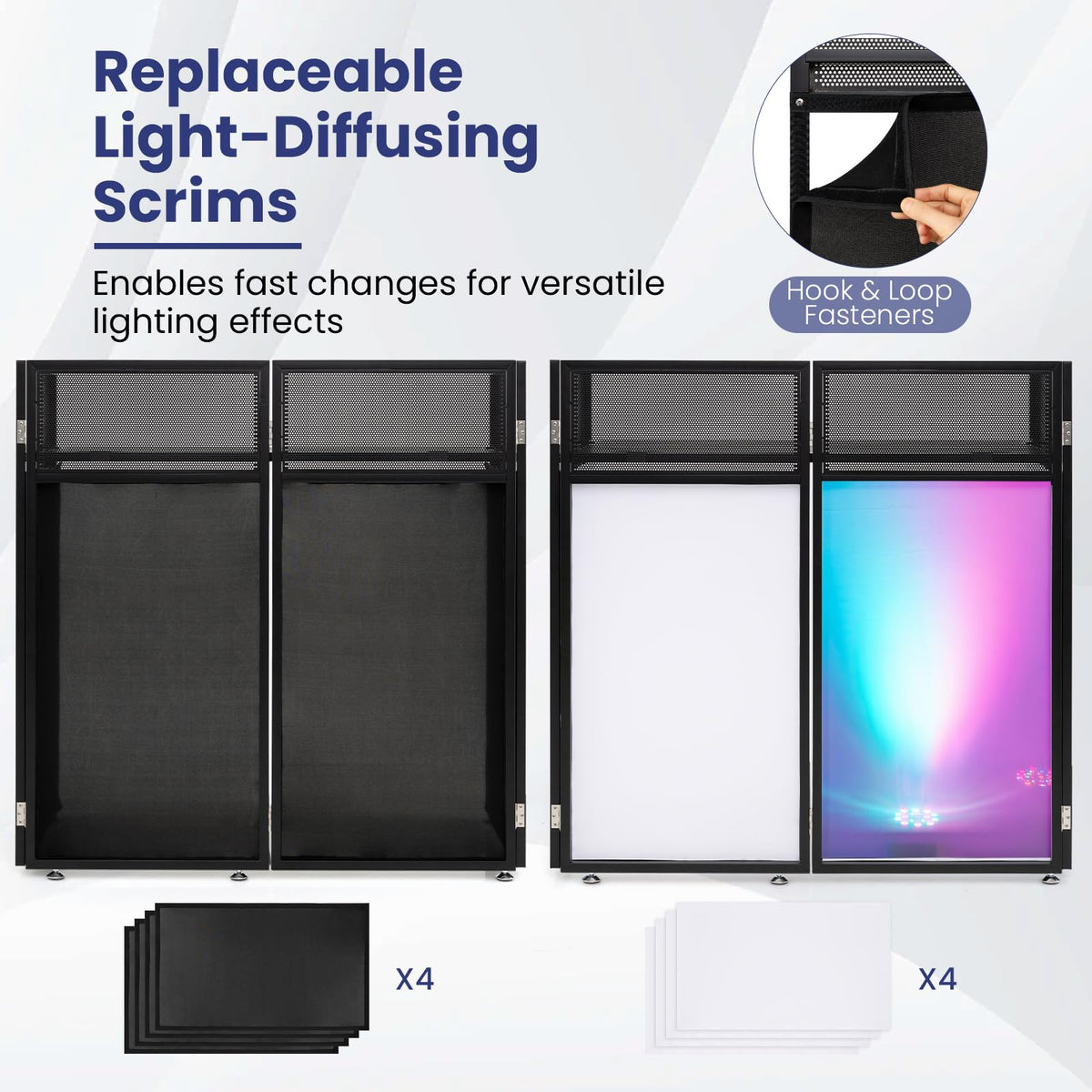 Portable DJ Booth with Scrims & Carrying Bag