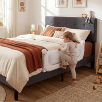 120 cm Foldable Bed Rail with Removable Oxford Fabric Cover and Extra Buckle for Toddlers