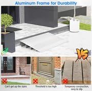 Door Threshold Ramp, 86.5 x 54 x 10.5 cm Rise Wheelchair Threshold Ramp