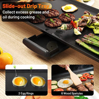 70cm Electric Griddle Extra Large Teppanyaki Grill with Adjustable Temperature