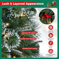 90cm Pre-Lit Potted Christmas Tree with 80 Warm White LED Lights