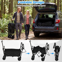 Collapsible Wagon with Removable Canopy and Adjustable Handles