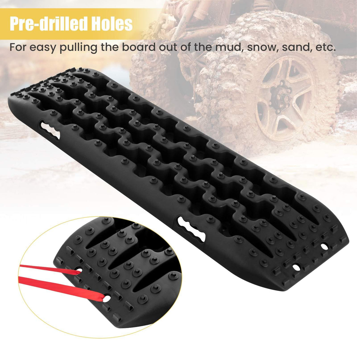 Set of 2 Off-Road Traction Board, 10 Tons Recovery Board Traction Aid