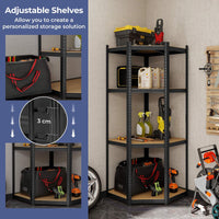 Giantex 4-Tier Corner Shelving Unit, Adjustable Garage Storage Utility Rack