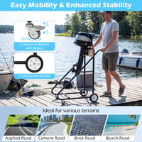 330 LBS Boat Motor Stand, Portable Outboard Engine Cart