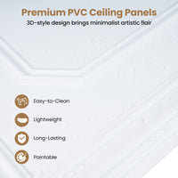 Ceiling Tiles Decorative PVC 3D Wall Panels Waterproof and Paintable