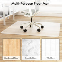 180 x 160 cm Office Chair Mat with Transparent PVC for Hardwood Floor