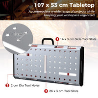 107cm x 53cm 450kg Capacity Heavy-Duty Welding Workbench with Adjustable Height