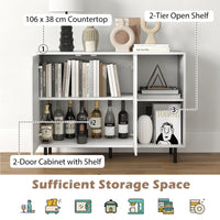 Giantex 106 cm Sideboard Buffet Cabinet, Modern Kitchen Storage Cabinet
