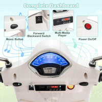 Licensed VESPA 12V Kids Electric Motorcycle with Dual Motors