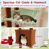 Floor to Ceiling Cat Tree, 247-277 CM Height Mushroom Cat Tower