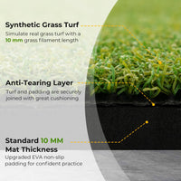 Golf Hitting Mat, Standard Real Feel Golf Practice Mat with Synthetic Turf