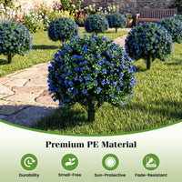 2 Pack Artificial Camellia Boxwood Topiary Ball Trees