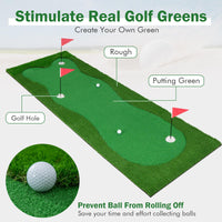 300 cm x 100 cm Golf Putting Green, Professional Golf Training Mat w/ 2 Golf Balls