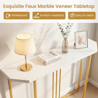Giantex Modern Gold Console Table, 110 CM Narrow Entryway Table