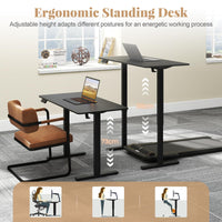 Electric Standing Desk with 3 Memory Height Settings and 2 Hanging Hook