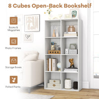8-Cube Bookshelf, Modern Cubby Bookcase