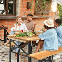 3PCS Outdoor Folding Picnic Table Bench Set