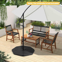4-Piece Heavy-Duty Fillable Umbrella Base Stand for Garden Yard Poolside