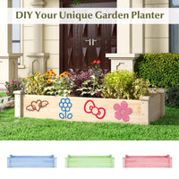 Giantex 48" x 24" x 10" Wooden Raised Garden Bed, Rectangular Planter Box