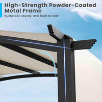 3x3M Outdoor Pergola with Retractable Sunshade Canopy