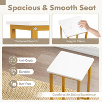 65 cm Square Bar Stools Set of 4, Kitchen Breakfast Stools