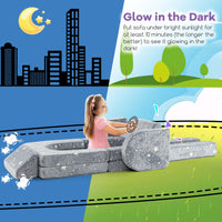 10 Pieces Modular Toddler Sectional Sofa Glow in the Dark