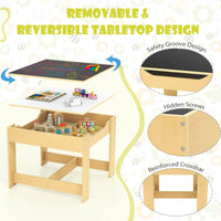 3-In-1 Kids Multi Activity Table & 2 Chairs Set for Toddlers