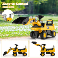 Kids Ride-on Excavator Construction Bulldozer Truck with Adjustable Bucket