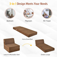 Giantex Tri Folding Sofa Bed, Convertible Sleeper Chair Bed