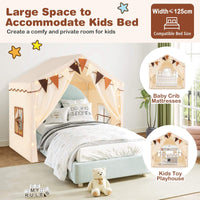 3-4 Kids Large Play Tent House with 2 Opening Doors Star Lights