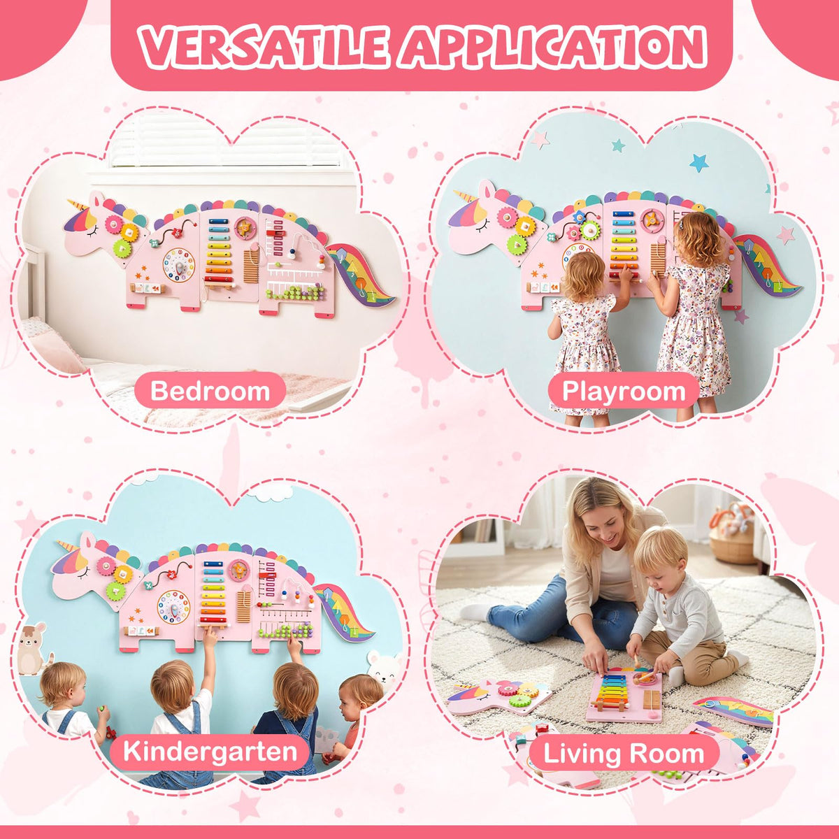 11-in-1 Activity Wall Busy Board Panels for Education and Early Development