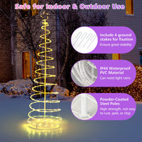 1.83M Spiral Christmas Tree with 135 LED Lights & APP Control