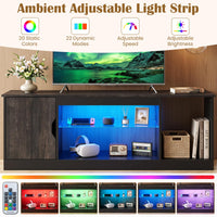 Giantex TV Stand with LED Light Strip for TVs up to 65"