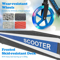 Folding Kick Push Scooter with Flashing LED Wheels