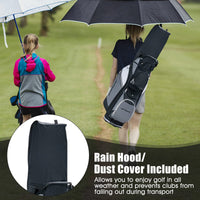 14-Way Golf Cart Bag, Lightweight Portable Golf Club Bag with Cooler Bag, Waterproof Valuable Pocket