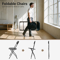 Giantex 4 Pack Folding Chairs, Portable & Foldable PP Chairs