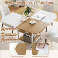 Giantex 120 CM Square Dining Table for 4, Elegant Kitchen Dinette Table