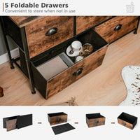 Giantex Dresser Organizer with 5 Drawers, 2-Tier Rustic Storage Organizer