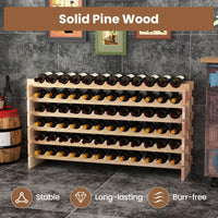 Stackable Modular Wine Rack 6-Tier 72 Bottles Wine Bottle Holder
